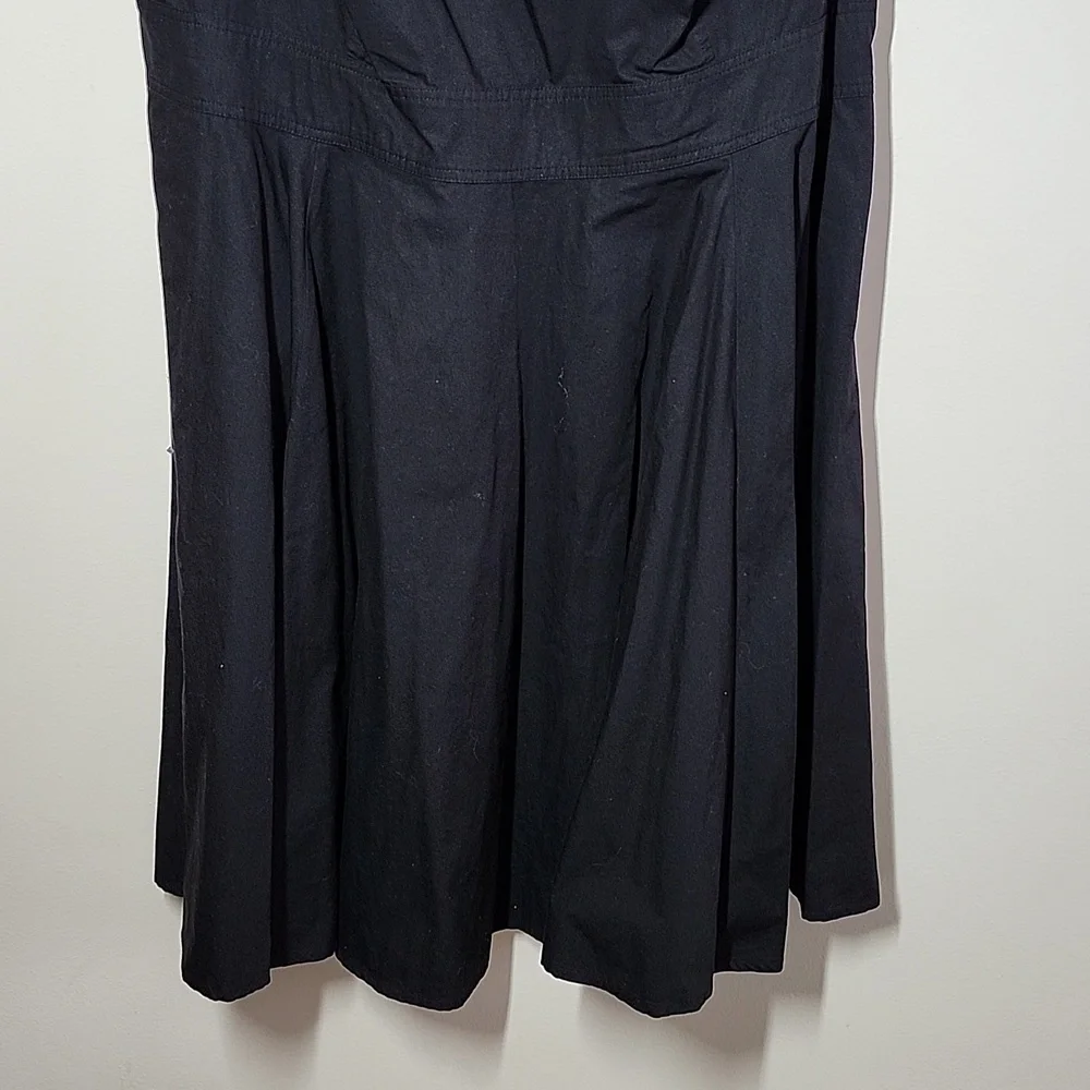 Eshakti Floral Embroidered Black Dress Scoop Neck Cap Sleeve Wedding  Guest